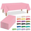 Kongdaoth Pink 16 Pack 54 x 108 Inch Plastic Tablecloths,