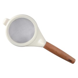 hobbyme Stainless Steel Fine Mesh Strainer Kitchen Flour Sieve Wood Handle Filter for Removing Juice Tea Slag Pastry Making Baking Tools