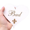 Decorative Door Sign Wooden Heart 13 x 12 cm (Bath)