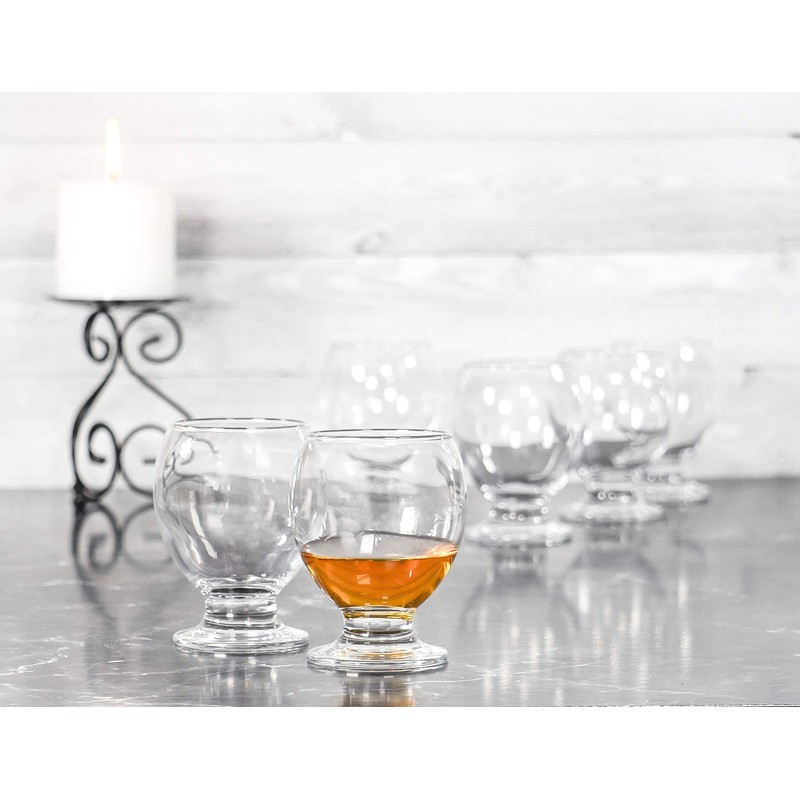 Red Co. Clear Wine Drinking Glass Goblet with Short Stem,