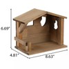 Wood Nativity Stable - Small 8.6 Inches