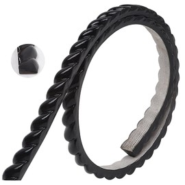 Gaahing Flexible Molding & Mirror Trim, Peel and Stick Self-Adhesive Design, Corner Trim for Floor Wall Baseboard Countertops, 0.47"W x 196"L