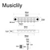 Musiclily Basic 52mm(2-3/64 inch) Guitar ABR-1 Tune-O-Matic Bridge for Les