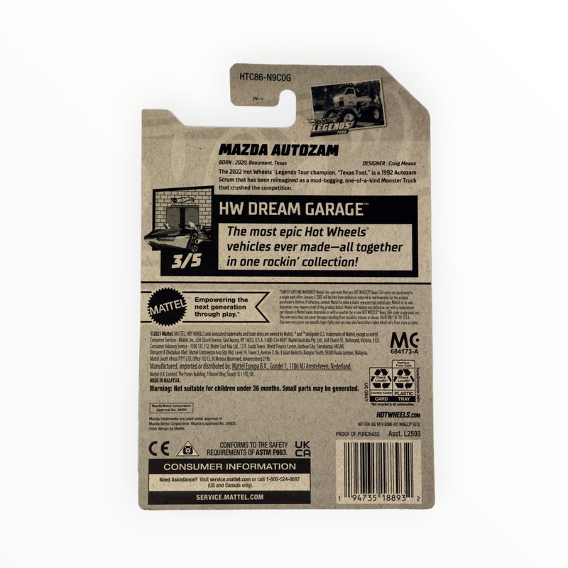 Matchbox Hot Wheels Mazda Autozam, HW Dream Garage 3/5 [Blue]