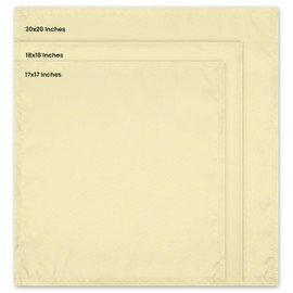 Utopia Home [24 Pack, Ivory] Cloth Napkins 18x18 Inches, 100% Polyester Hemmed Edges, Washable and Reusable Ideal for Parties, Weddings and Dinners