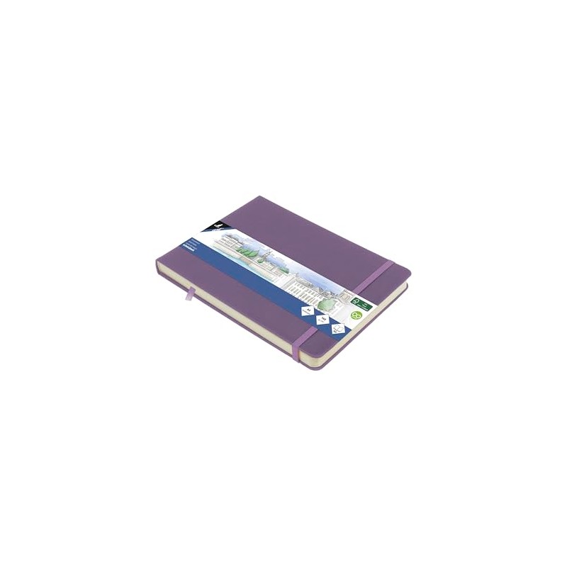 Sketchbook Kangaro A5 Landscape Heather Purple PU Hard Cover 80
