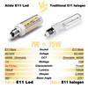 Dimmable E11 Led Bulbs,JDE11 120V 75W Halogen Candelabra Bulbs Replace,T3