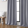 OWENIE Sally Silver Grey Blackout Curtains for Bedroom Living Room