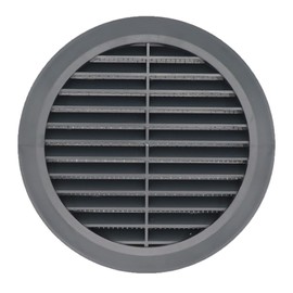 ECOPRO VENT Graphite/Gray 5" Inch Round Ventilation Grille with Insect mesh. (Duct 5Ø / Grille 6Ø) Ventilation Applications. Indoor and Outdoor Vent Cover. Available 3 Sizes / 4 Colors.