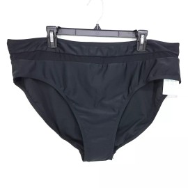 Time & Tru Bikini Bottoms Womens 2X High Waist Mesh Panel Stretch Comfort