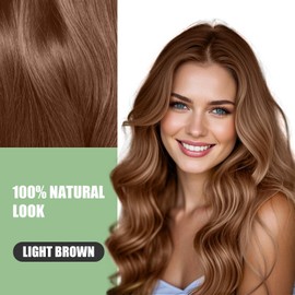 FARNDU Light Brown Hair Dye Shampoo for Gray Hair Coverage - 3 In 1 Natural Hair Color Shampoo for Women & Men, Champu Para Canas Mujer