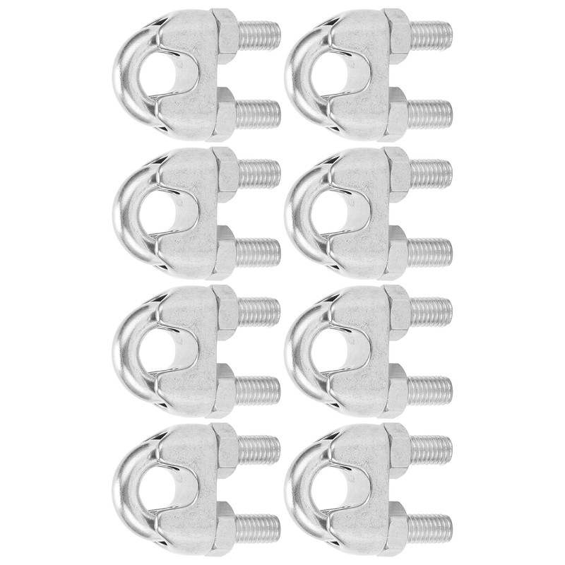 8pcs 3/8 Inch M10 Stainless Steel Wire Rope Cable Clip