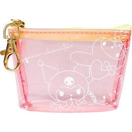 Tees Factory Sanrio Chocotto Triangle Clear Pouch, Pink, H2.4 x W3.7 x D 1.2 inches (6 x 9.5 x 3 cm) SR-5544103PK