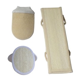 minkissy Pack Loofah Sponges Exfoliating Bath Gloves for Women Men Safe Natural Bath Scrubbers Cloth