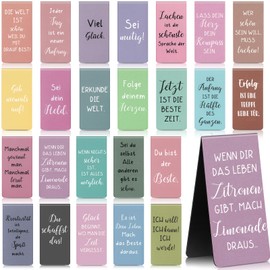 Dianelhall 24 Inspirational Magnetic Bookmarks Encouraging Sayings Magnetic Bookmark Magnet Motivation Bookmark Clip Gifts for Teachers Students Book Lovers Student Friend (Morandi)