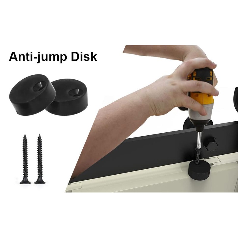 BONIKLUBA Anti-Jump Disk Block for Sliding Barn Wood Door Hardware