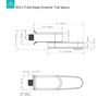 PULSE ShowerSpas 3011-TS-CH Fold Away Tub Spout and Diverter, 1/2"
