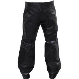 Leather King Women's Lace Up Closure Leather Pants with Stitching Detail Size 16