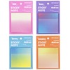 Gradient Transparent Sticky Notes, 8x8 cm See Through Notes for