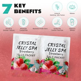 LUIFAC Foot Soak, Jelly Spa Pedicure Spa, Bubble Foot Bath Spa, Salon Pedi, Relaxation,Foot Salt Soak for Stubborn Foot Odor Tired Dry Cracked Feet Foot Care for Women Men (Strawberry)