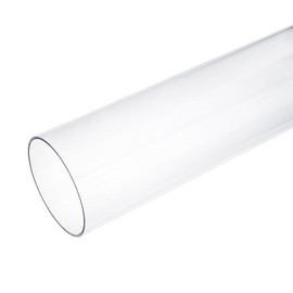 OLYCRAFT Acrylic Round Tube 12 inch Long Clear Rigid Acrylic Pipe 3.2 inch ID 3.3 inch OD Clear Round Tube Hollow Round Bar Rod for DIY Crafts Lamps Aquarium Fish Tank Architectural Model Making