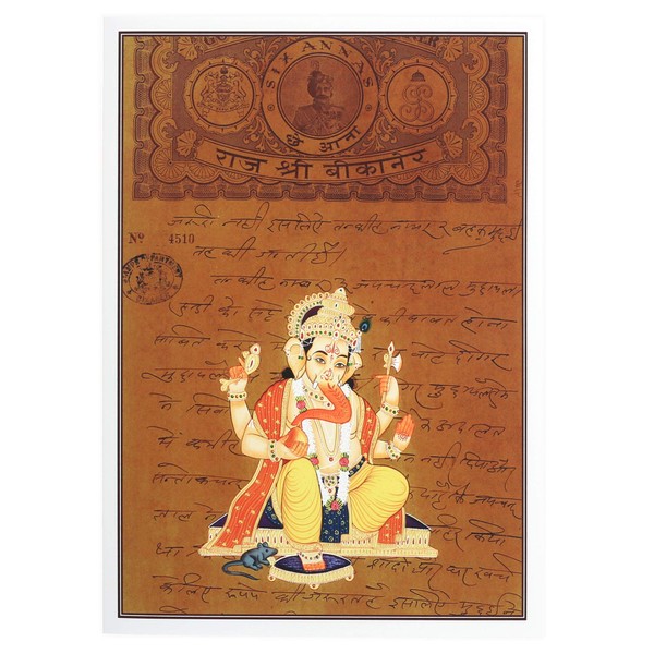 Prabhuji's Gifts Greeting Card - Ornate Miniature Painting Card with