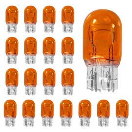 SWQS 7443 Brake Light Bulb, Automotive Amber Miniature Mini T20 Turn Signal/Tail Light/Reverse Light Bulb Replacement for Cars, Trucks, SUVs (20 PCS)