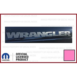 Decal Mods Wrangler Hood Decals Stickers fits Jeep Wrangler JK (2007-2018) & JL (2008-2024) Set of 2 [Baby Pink] SJ4T7