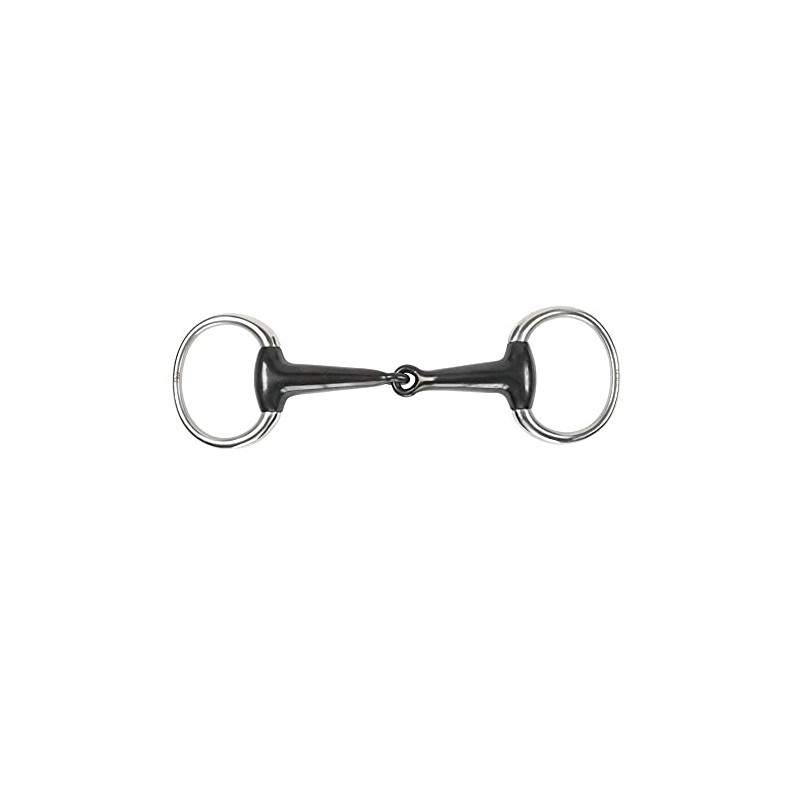 Shires Sweet Iron Hollow Mouth Eggbutt Bit in Black 6",