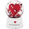 Gruss & CO Dream Globe with Heart Man Motif, Snow