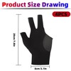 KLHCDUO 4PCS Billiard Gloves, Left Hand 3-Finger Gloves, Non-Slip Breathable