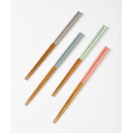 BRUNO BRUNO Susu Bamboo Corner Round Collar Chopsticks 11.8 inches (30 cm), Blue Gray, No Size RBHK020-BG