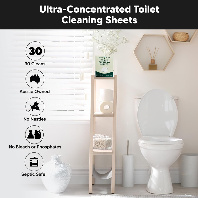 Lucent Globe Toilet Cleaning Sheets | Strips - Tough on