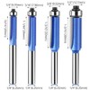 Wolfride 4PCS Flush Trim Router Bit Set 1/4 Inch Shank