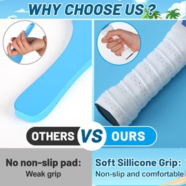 Durable Beach Paddle Ball Set - Paddle Rackets and Balls, Comfortable Anti-Slip Grip, Portable Outdoor Toys for Adults Teens Kids Family Beach Games Yard Party (Small)