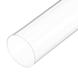 Rebower 14" Clear Plastic Rigid Pipe 86mm ID x 90mm OD (3 3/8" ID x 3 9/16" OD) Acrylic Round Polycarbonate Tubing, [for Plumbing, Hydraulics, Aquarium]