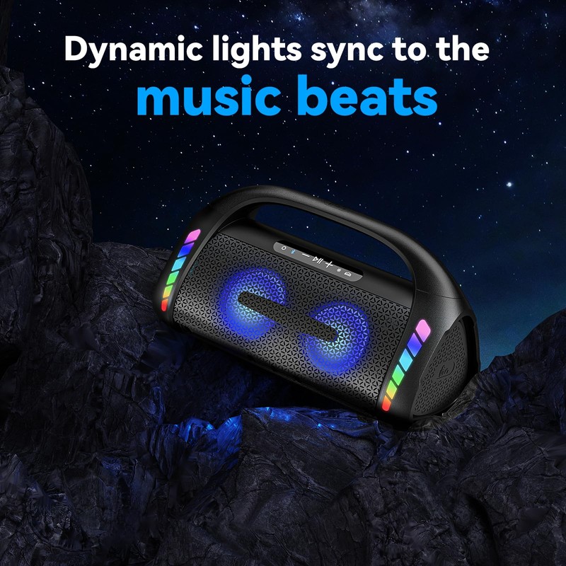 LFS Bluetooth Speaker,100W Loud Speakers Bluetooth Wireless with Deep Bass,
