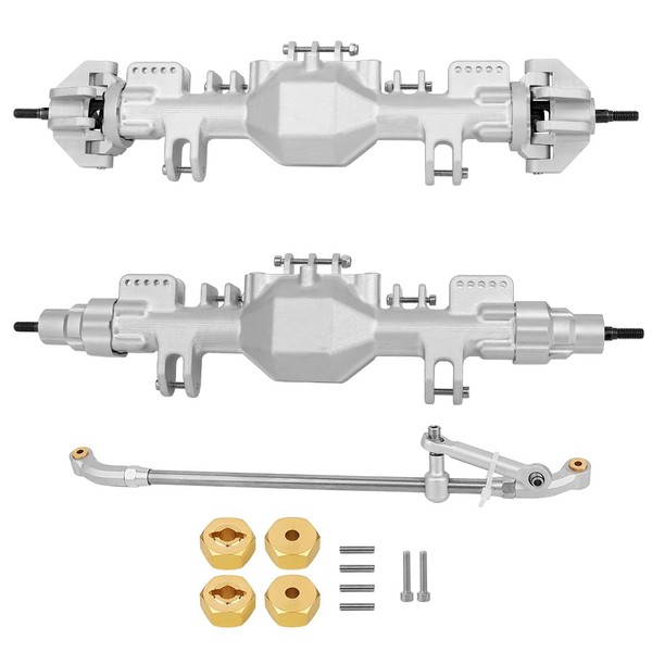 Pothyes Aluminum Complete Front Rear Axle with Steering Linkage for