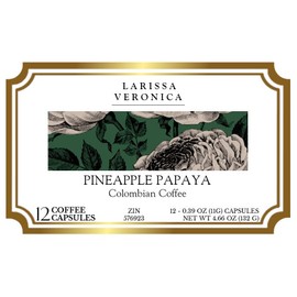 Pineapple Papaya Colombian Coffee (Single Serve K-Cup Pods) (Gourmet, Naturally Flavored, Whole Coffee Beans) (12 pods, ZIN: 576923)