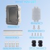 LuSumtly Waterproof Junction Box, ABS Plastic Electrical Box with Stainless