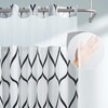 Yiatn No Hook Needed White Shower Curtain with Snap in