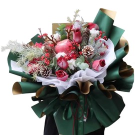 Corkwaw 20 Count Double Sided Colorful Flower Wrapping Paper