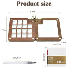 3 Pcs Set Pocket Artist Watercolour Travel Set, Mini Watercolour Paint Set Travel, Pocket Artist Watercolour, Mini Portable Watercolor Travel Set, For Painters Artists Students (Pigment Not Included)