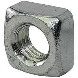AERZETIX - C45451 - Set of 20 - Square Nuts Bevelled M8 - Galvanised Steel 5.8 - Thread Metric Female - Internal Thread - for Keys 13 mm - DIY - DIN 557 - Colour Silver