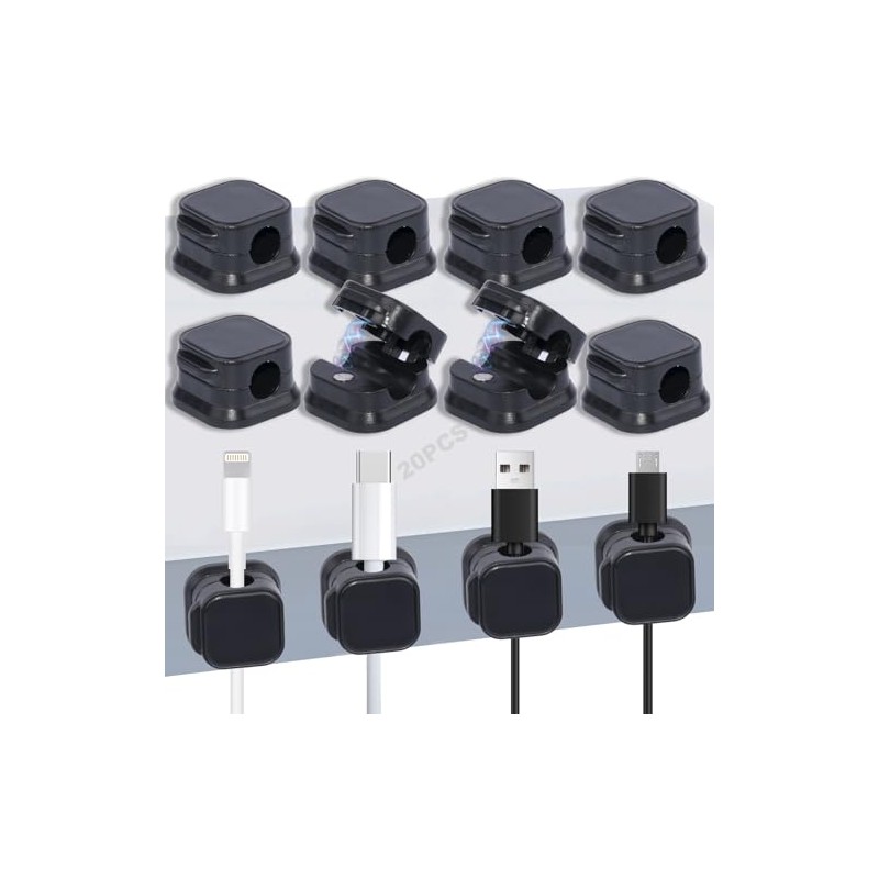 20 Piezas Organizador de Cables Magnético - Clips Organiza Cables