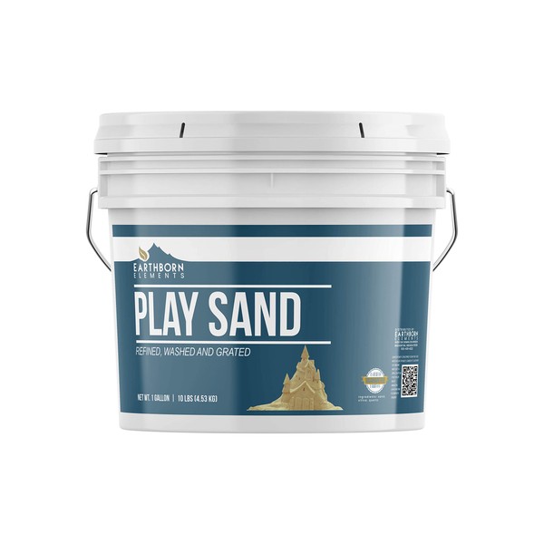 Earthborn Elements Play Sand, 1 Gallon Bucket,, Building & Molding, Sandbox & Play Areas, Indoor/Outdoor, Resealable Bucket