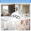 Manysky Curtain Rings with Flat Eyelets, 48 Pack Metal Drapery