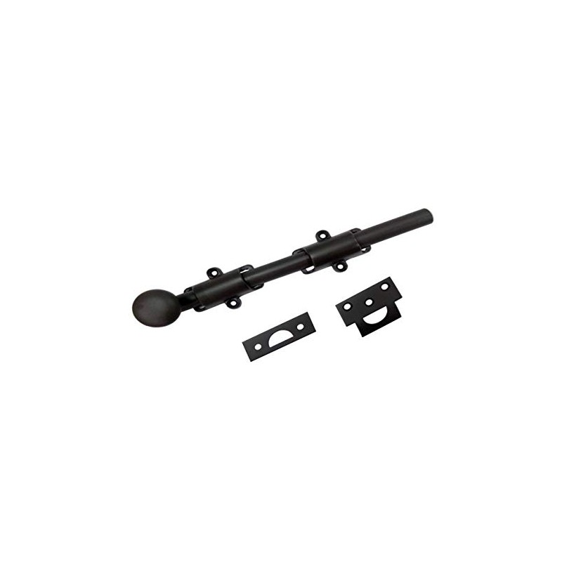 QCAA Solid Brass Dutch Door Bolt, 18", Oil Rubbed Bronze,