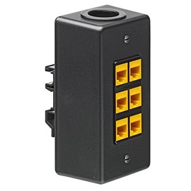 Leviton QuickPort 6-Port DIN Rail-Mount Box, 41089-6DN