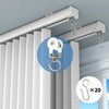 TSBS 20 Pack Ceiling Curtain Rollers, Sliding Track Gliders with